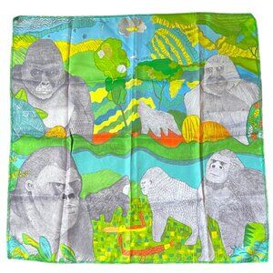 LUSH Limited Edition "Gorillas" 100% Recycled Polyester Knot Wrap, 18" x 18”